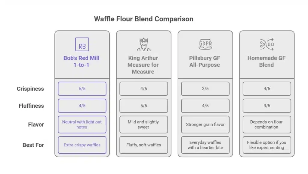 Gluten Free Waffles Recipe 2 Flour Blend comparison table result