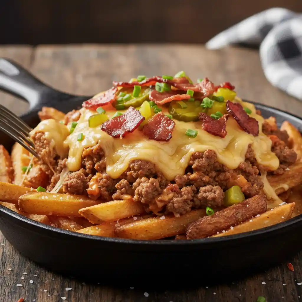 Cheeseburger Loaded Fries 4 Cheeseburger Loaded Fries