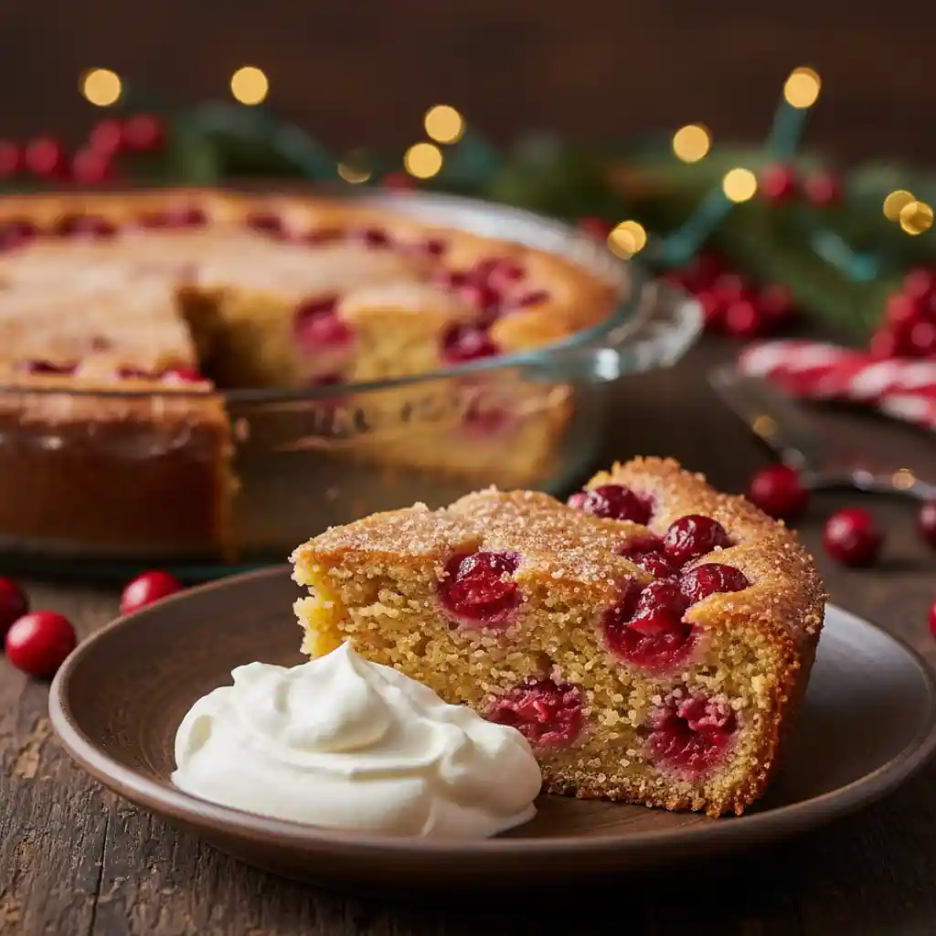 Crustless Cranberry Pie
