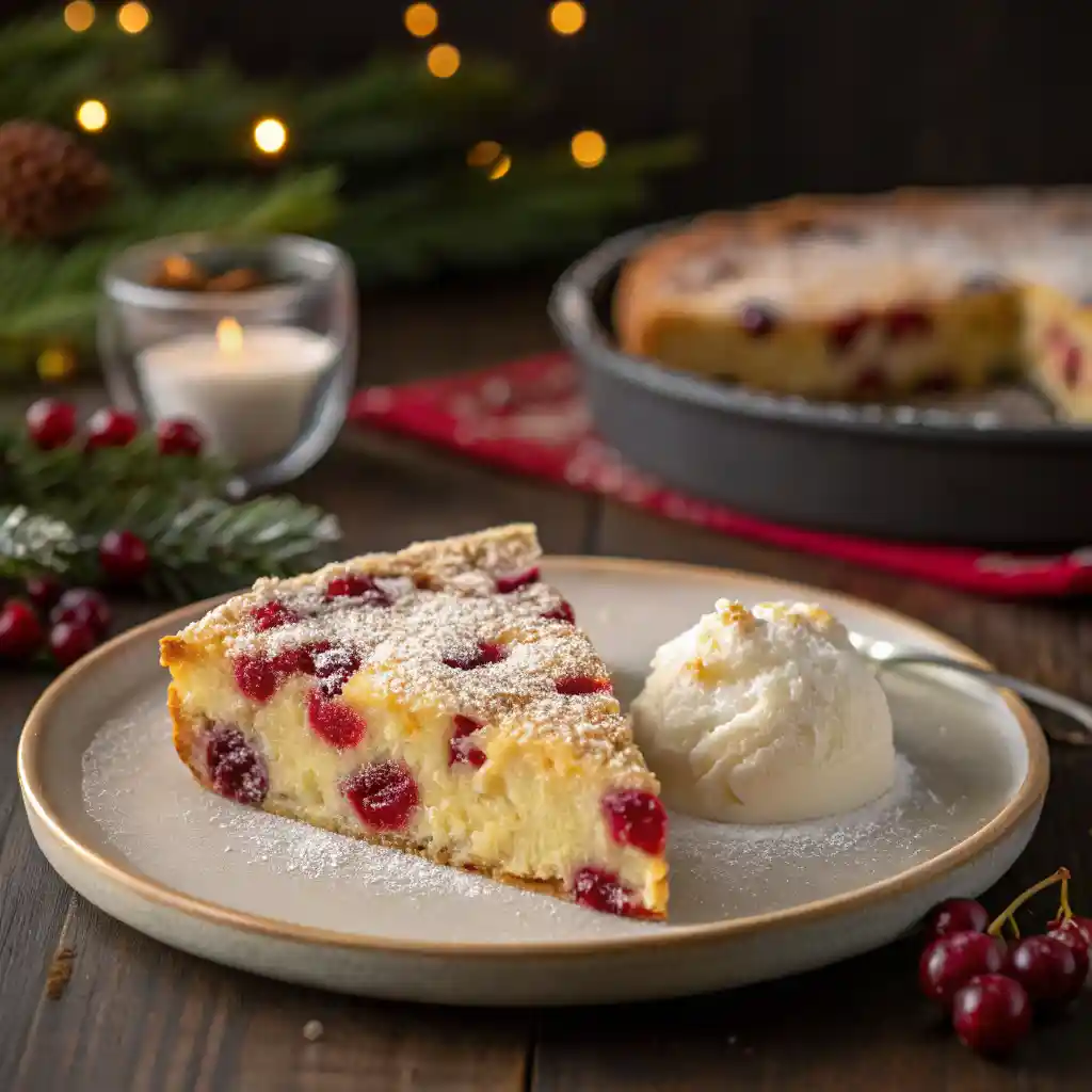 Crustless Cranberry Pie