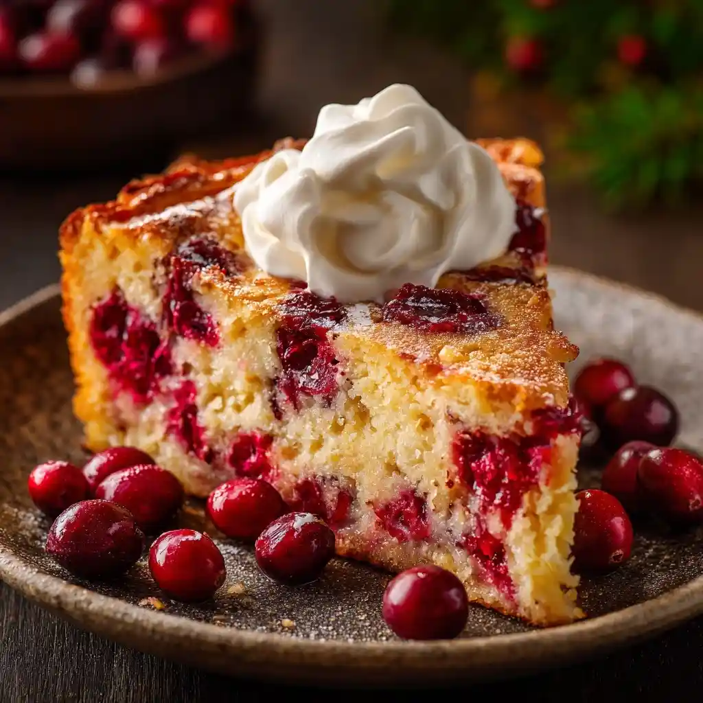 Crustless Cranberry Pie