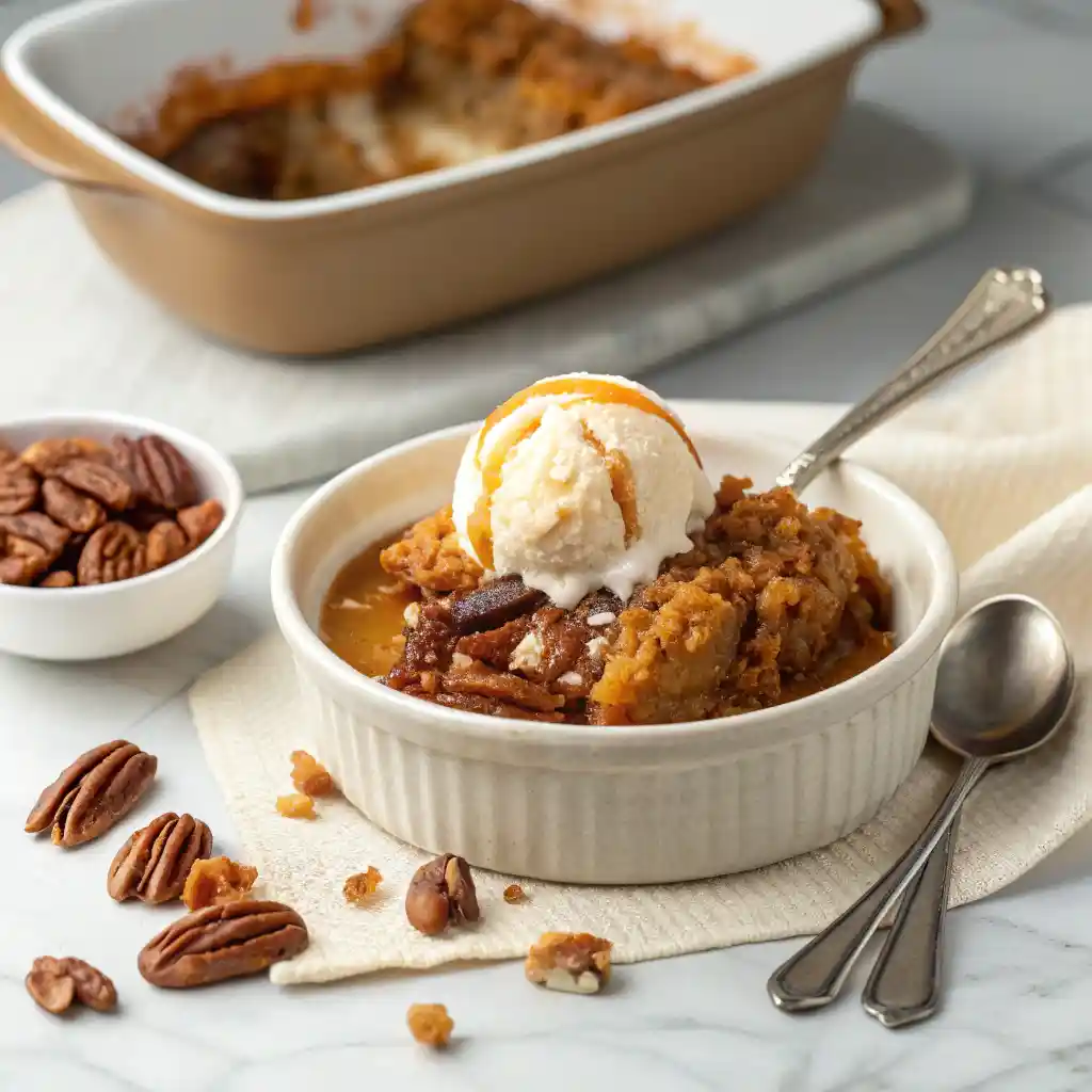 Cozy Pumpkin Pecan Cobbler 4 Pumpkin Pecan Cobbler