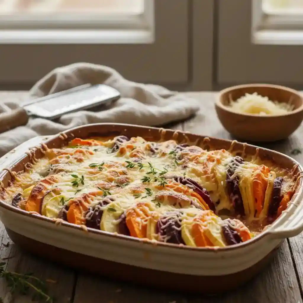Cheesy Root Vegetable Gratin: A Joyful Classic 3 cheesy root vegetable gratin
