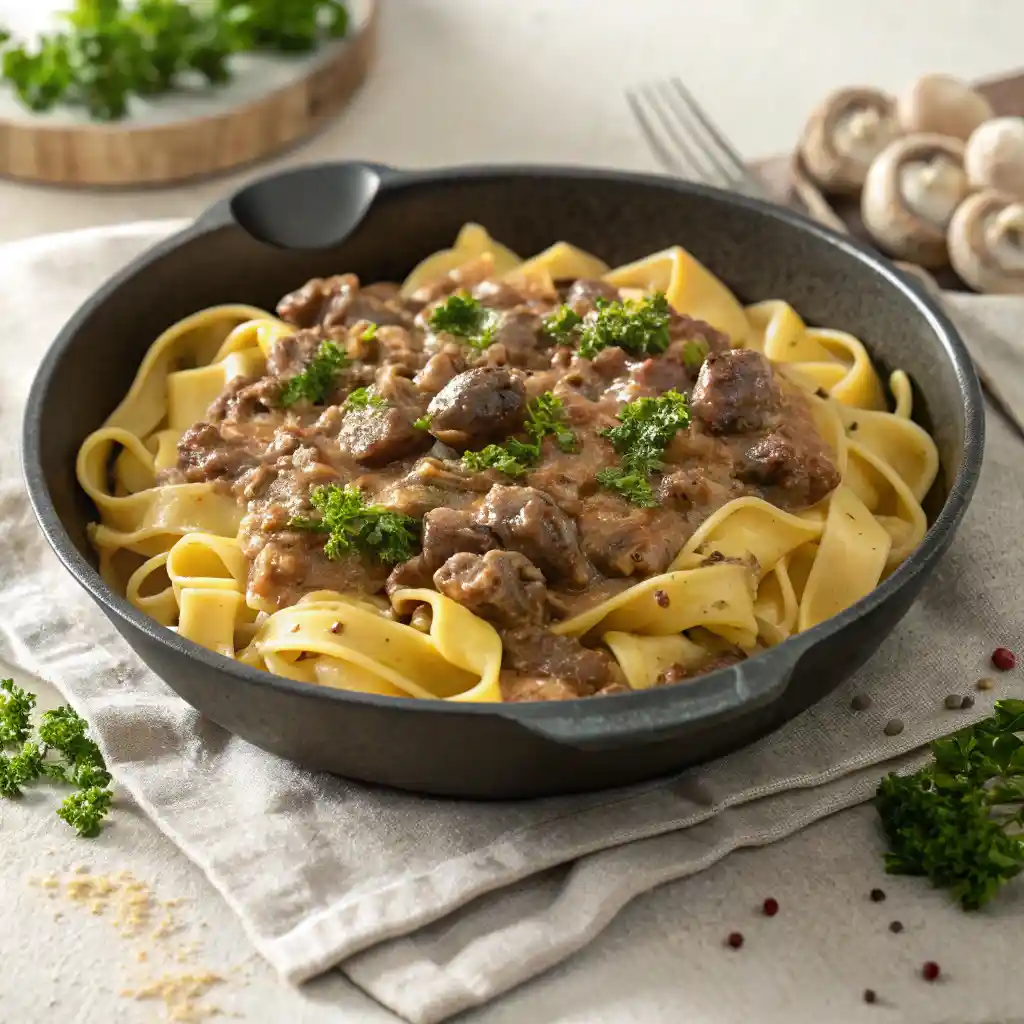 Beef Stroganoff with Ground Beef