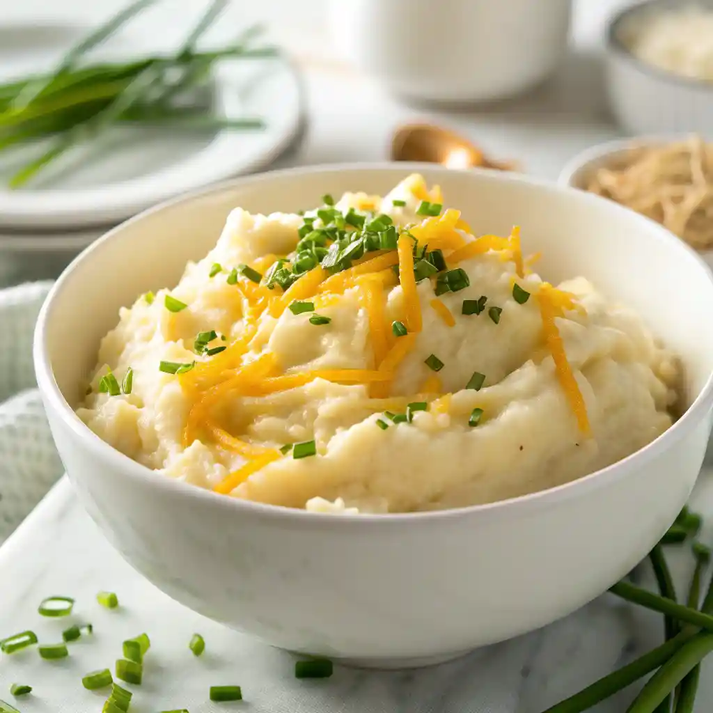 Delicious Cheesy Mashed Potatoes 4 Cheesy Mashed Potatoes