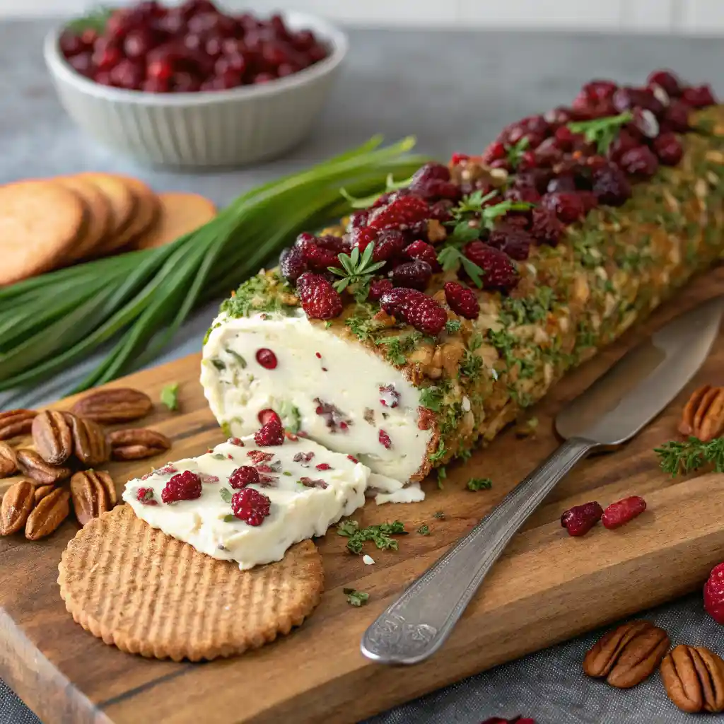 Cranberry Pecan Cheese Log