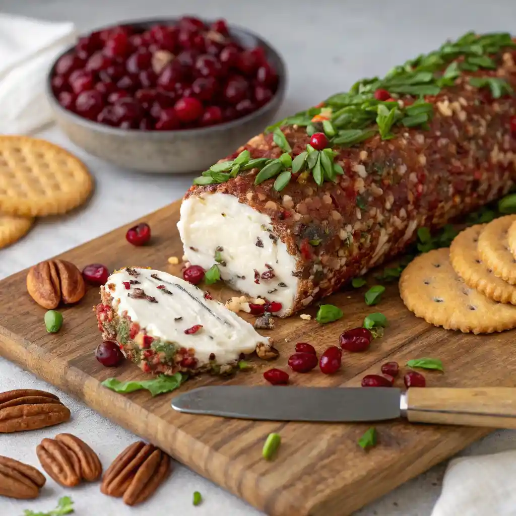 Cranberry Pecan Cheese Log