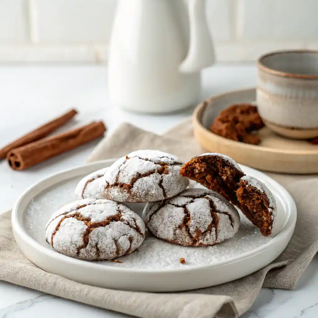 Gingerbread Crinkle Cookies