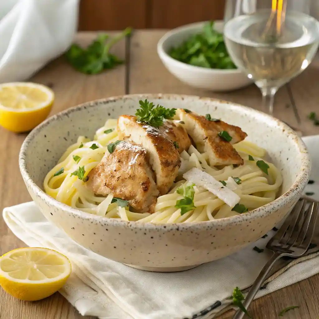 Lemon Garlic Chicken Pasta