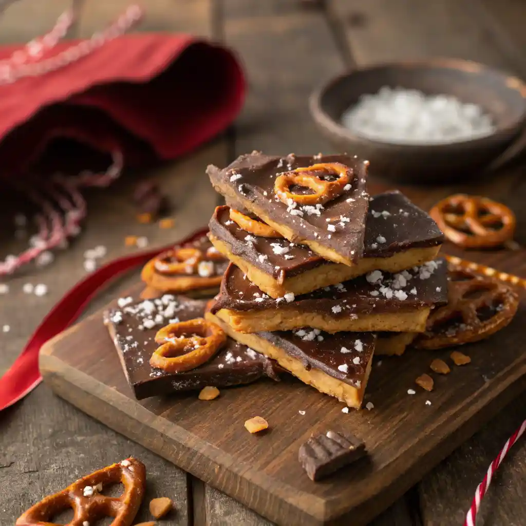 Salted Caramel Pretzel Bark