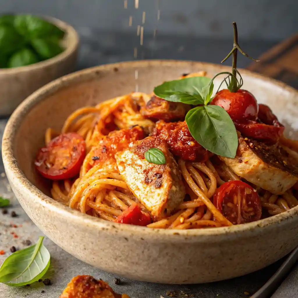 Tomato Basil Chicken Pasta