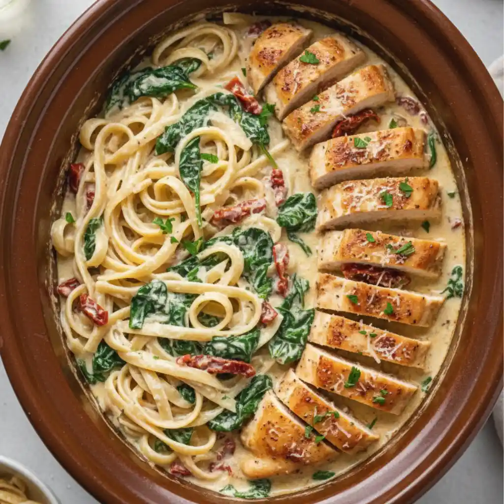 Tuscan Chicken Crockpot recipe