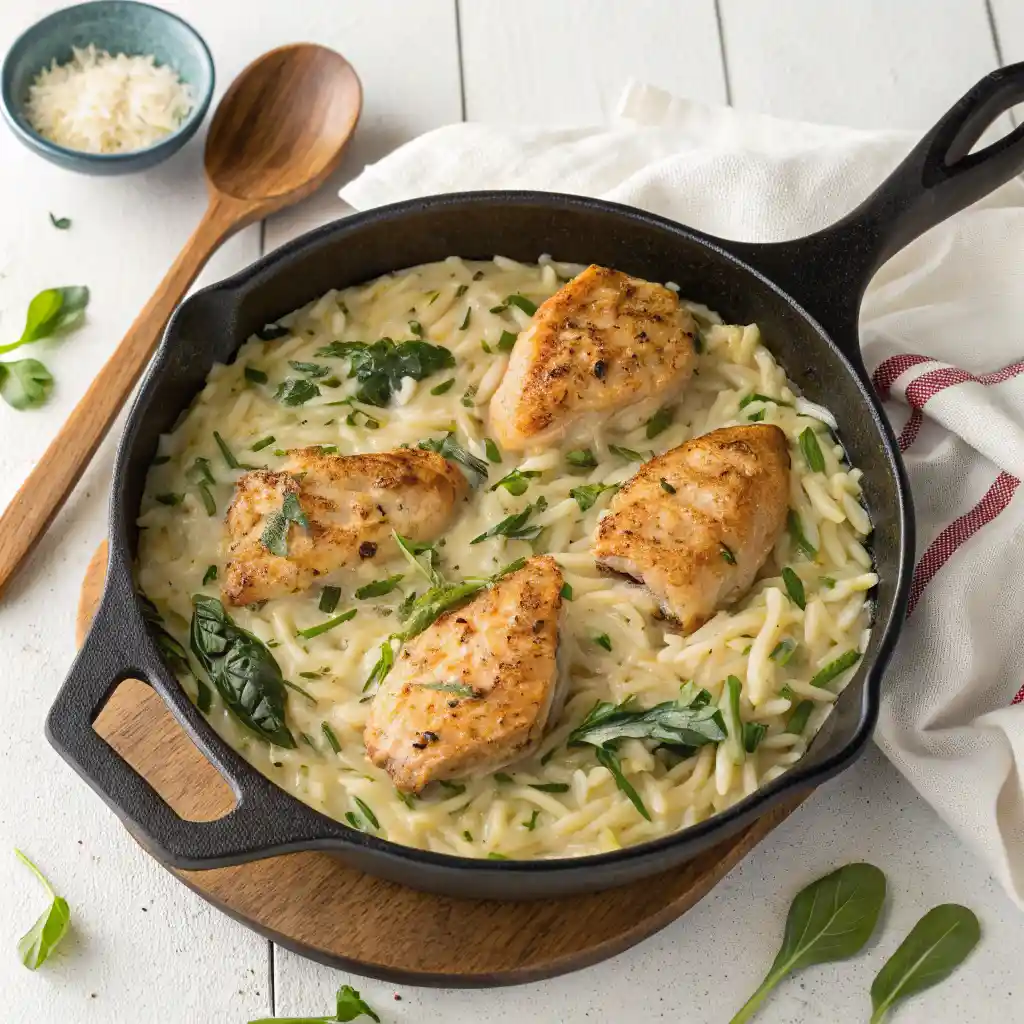 boursin orzo with chicken
