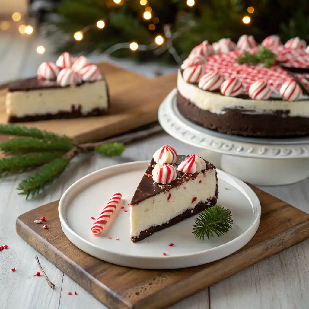 Creamy Peppermint Cheesecake Delight 4 peppermint cheesecake