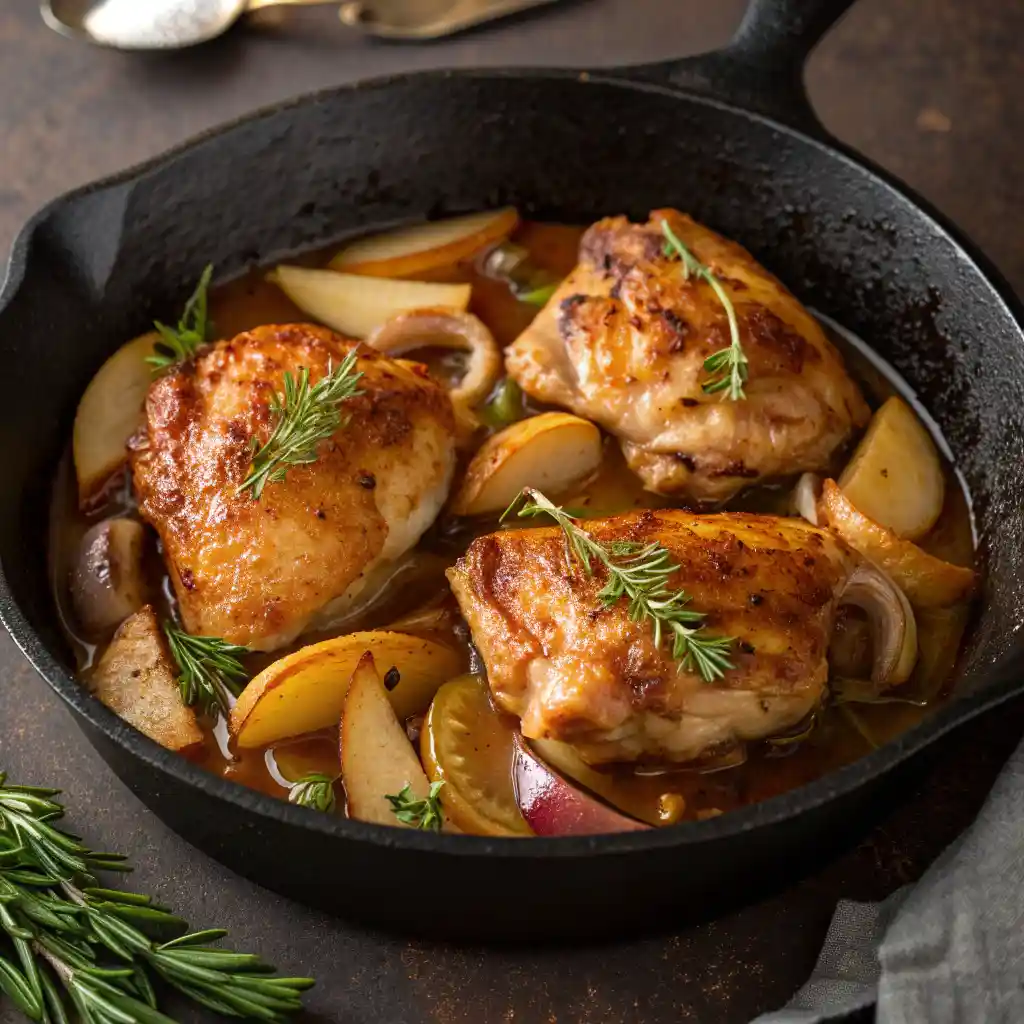 Apple Cider Chicken in 35-Minute 4 Apple Cider Chicken