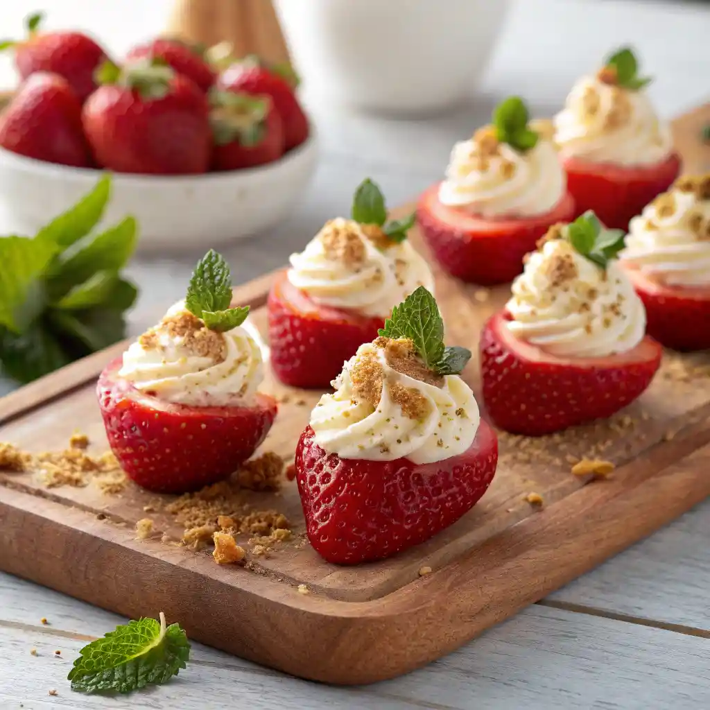 Cheesecake Deviled Strawberries
