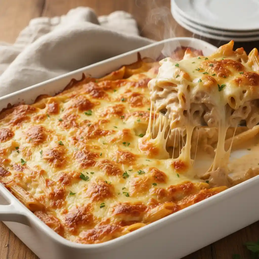 Chicken Alfredo Bake: Easy, Creamy Comfort 1 Chicken Alfredo Bake