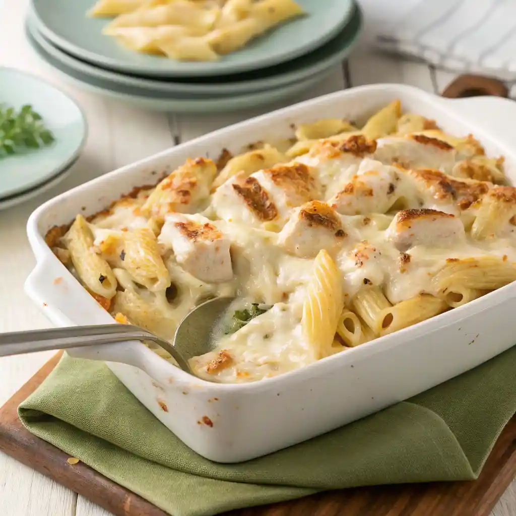 Chicken Alfredo Bake: Easy, Creamy Comfort 4 Chicken Alfredo Bake