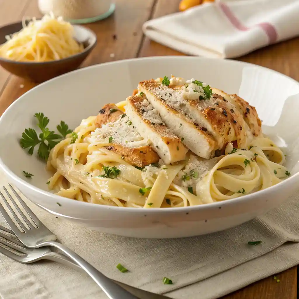 Chicken Alfredo Pasta in 28-Minute 3 Chicken Alfredo Pasta