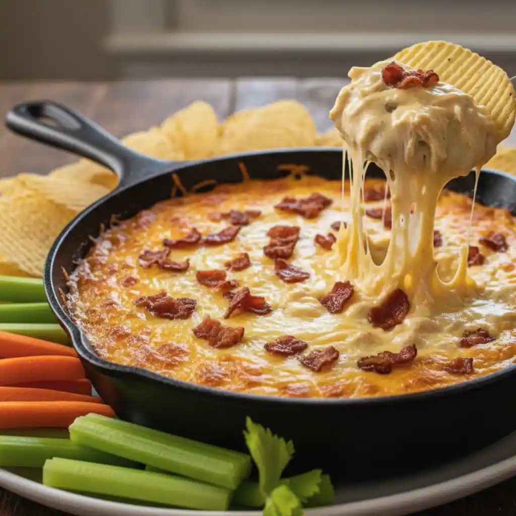 Easy Chicken Bacon Ranch Dip 1 Chicken Bacon Ranch Dip