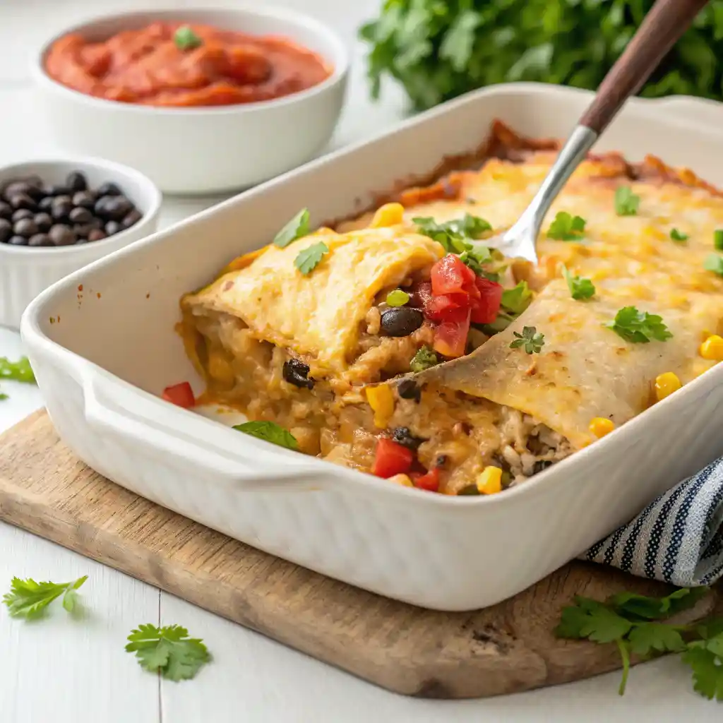 Chicken Burrito Casserole: Busy Weeknight Hero 2 Chicken Burrito Casserole