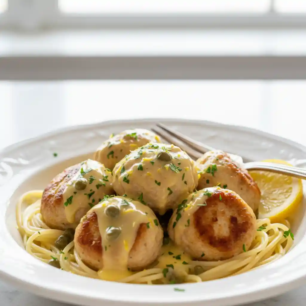 Quick Chicken Piccata Meatballs for Zesty Weeknights 1 Chicken Piccata Meatballs