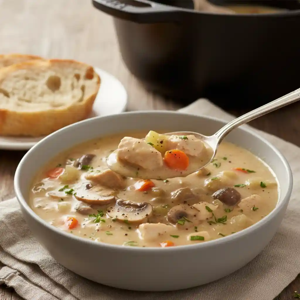 Chicken and Mushroom Soup: Ready In 30 Minutes 1 Chicken and Mushroom Soup