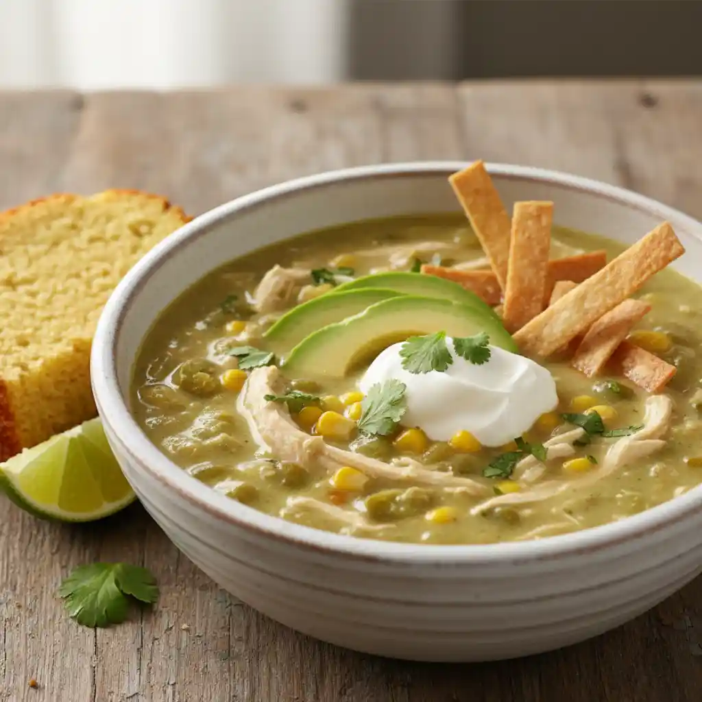 Creamy Green Chicken Enchilada Soup 1 Green Chicken Enchilada Soup