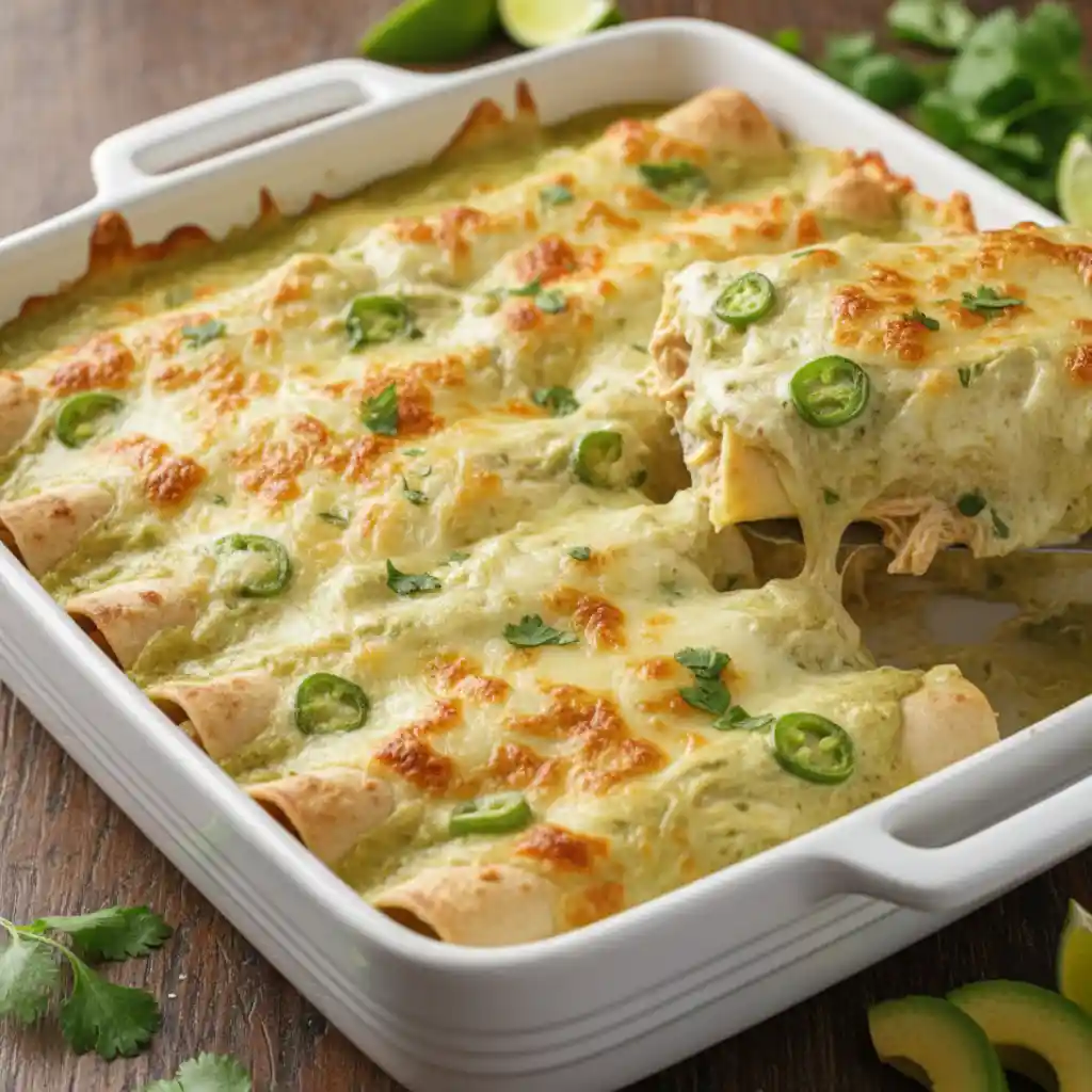 Easy Green Chile Chicken Enchiladas (Ready in 45 Minutes) 1 Green Chile Chicken Enchiladas