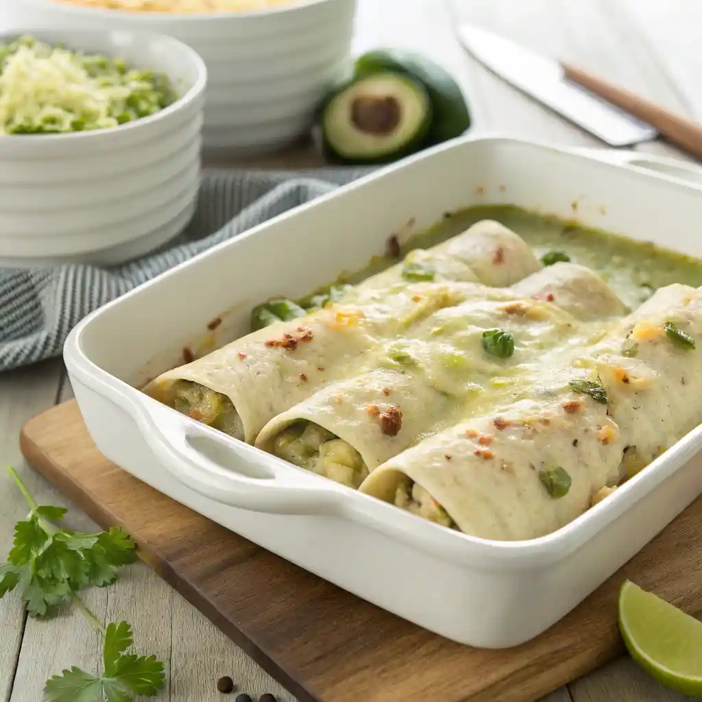 Easy Green Chile Chicken Enchiladas (Ready in 45 Minutes) 3 Green Chile Chicken Enchiladas