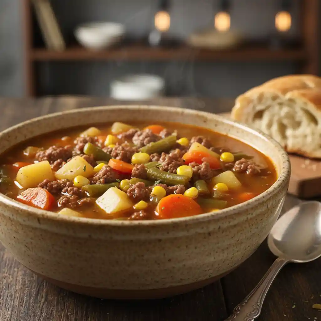 Hamburger Vegetable Soup Recipe 1 Hamburger Vegetable Soup