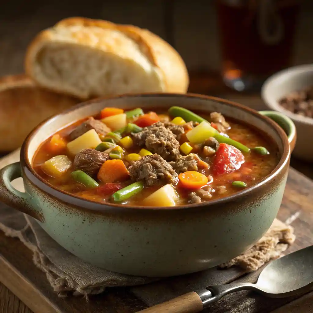 Hamburger Vegetable Soup Recipe 4 Hamburger Vegetable Soup