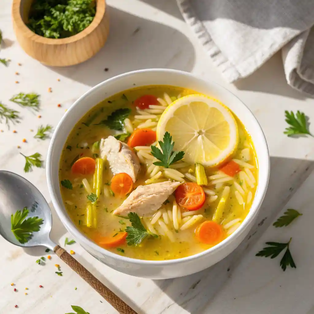 Lemon Orzo Soup