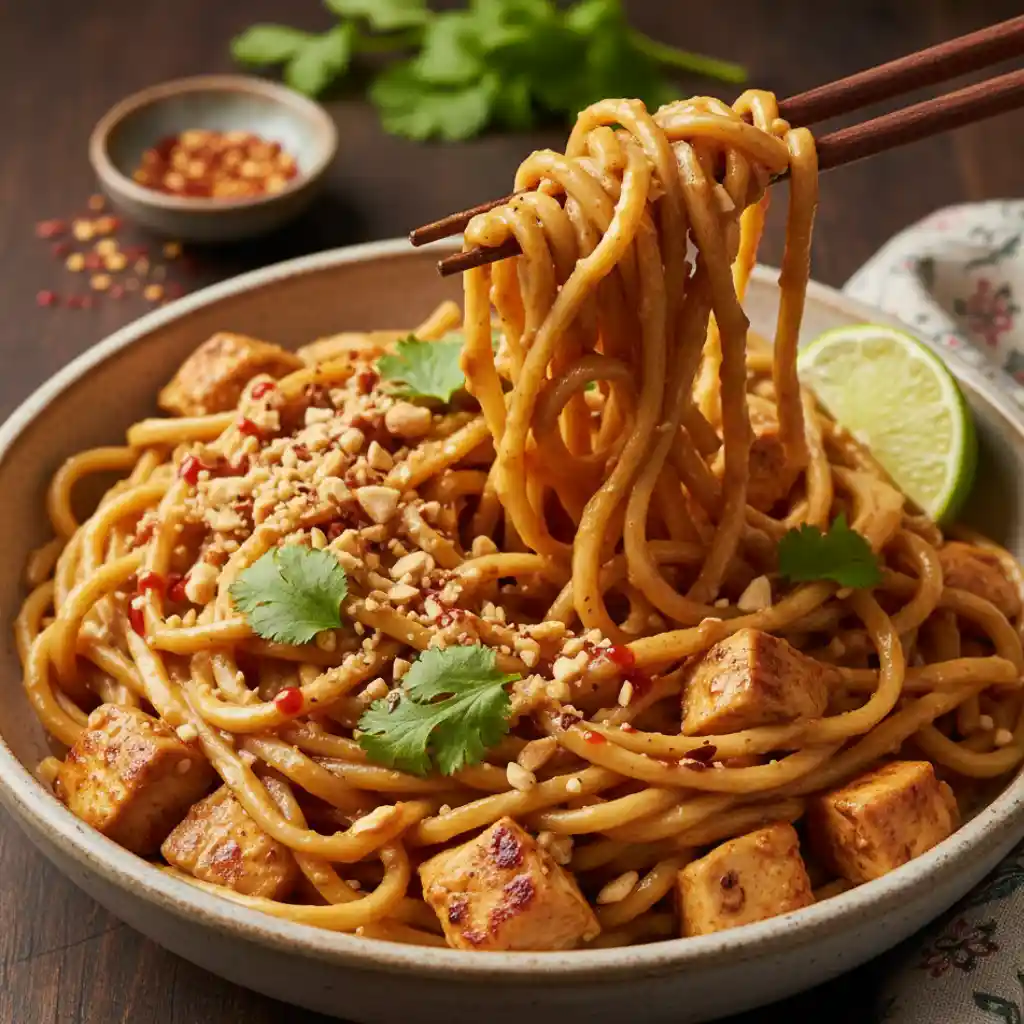 Peanut Noodles with Chicken