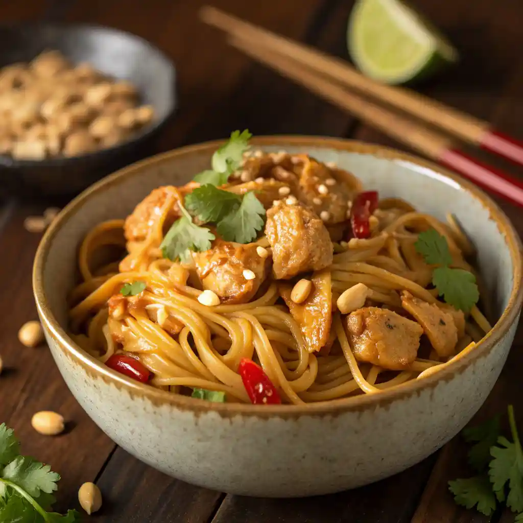 Peanut Noodles with Chicken