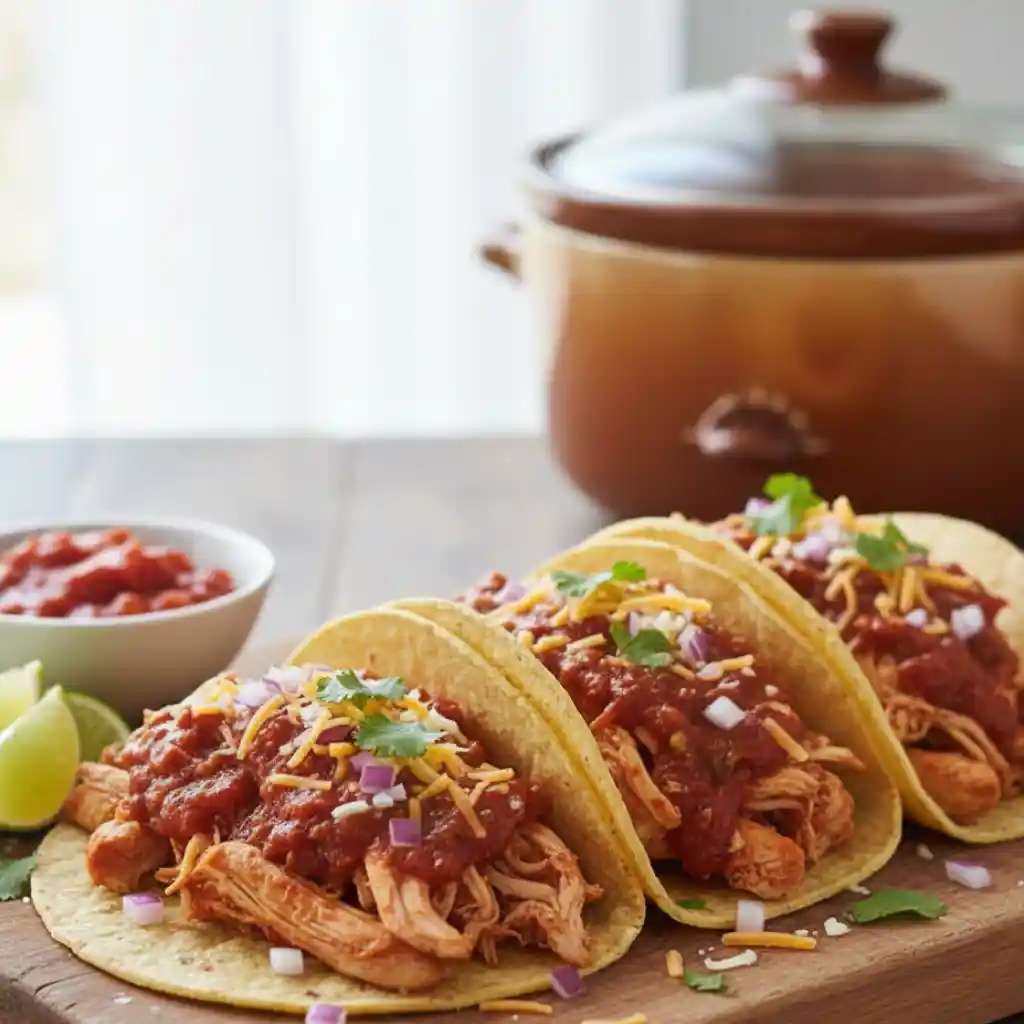 Slow Cooker Chicken Tacos for Busy Nights 1 Slow Cooker Chicken Tacos