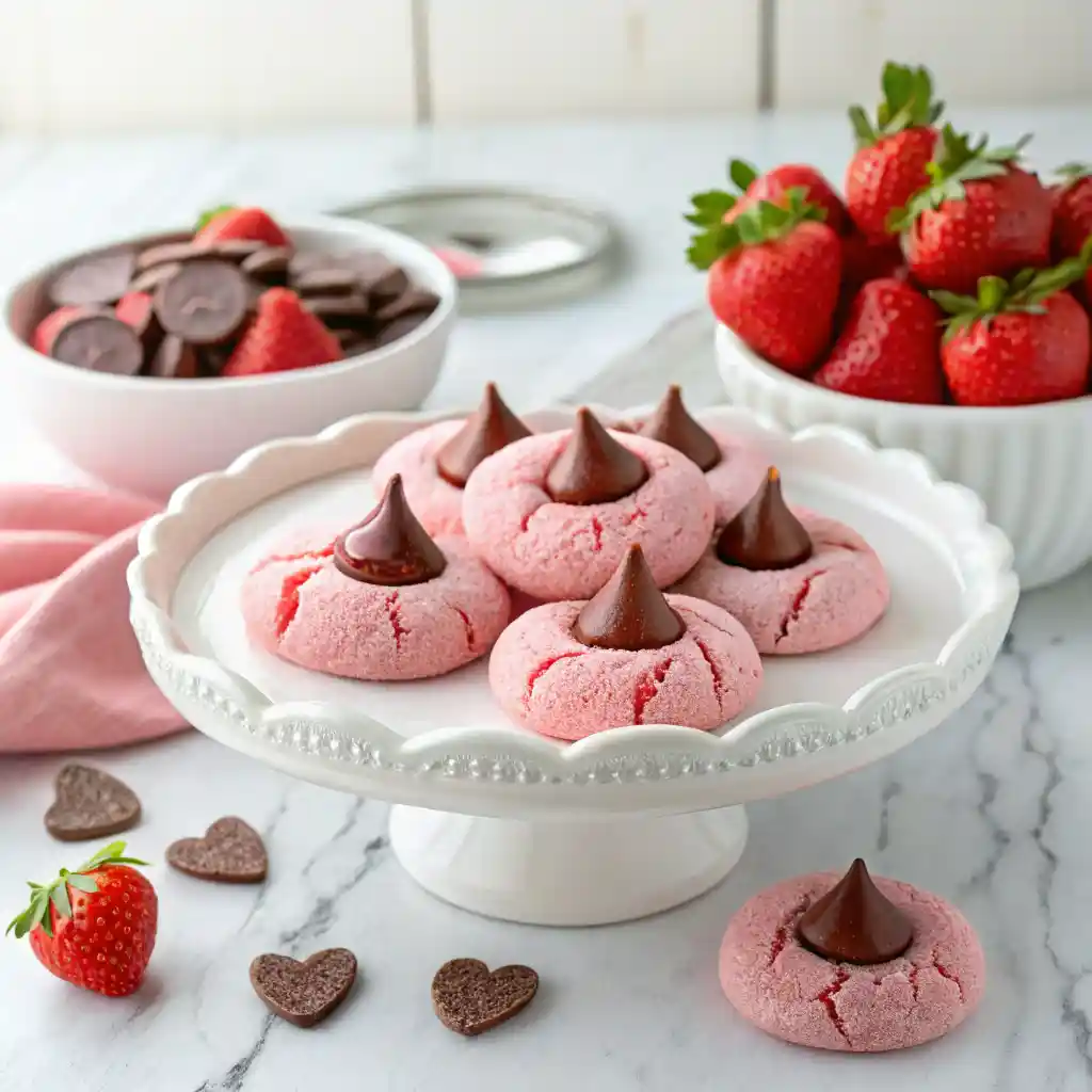 Strawberry Kiss Cookies