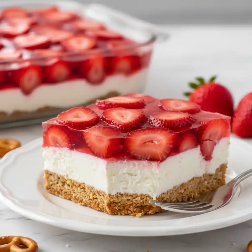 Strawberry Pretzel Salad Recipe 1 Strawberry Pretzel Salad