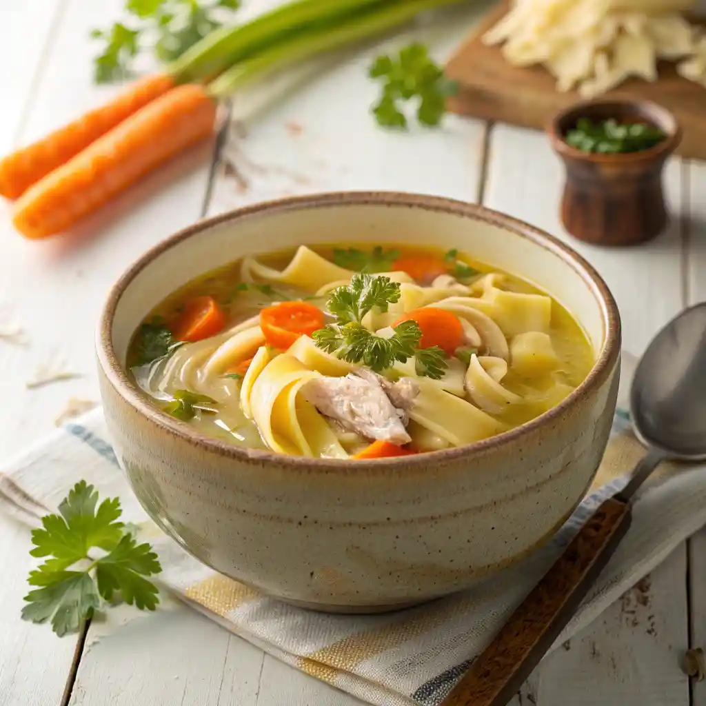 Turkey Noodle Soup with Homemade Broth 4 Turkey Noodle Soup