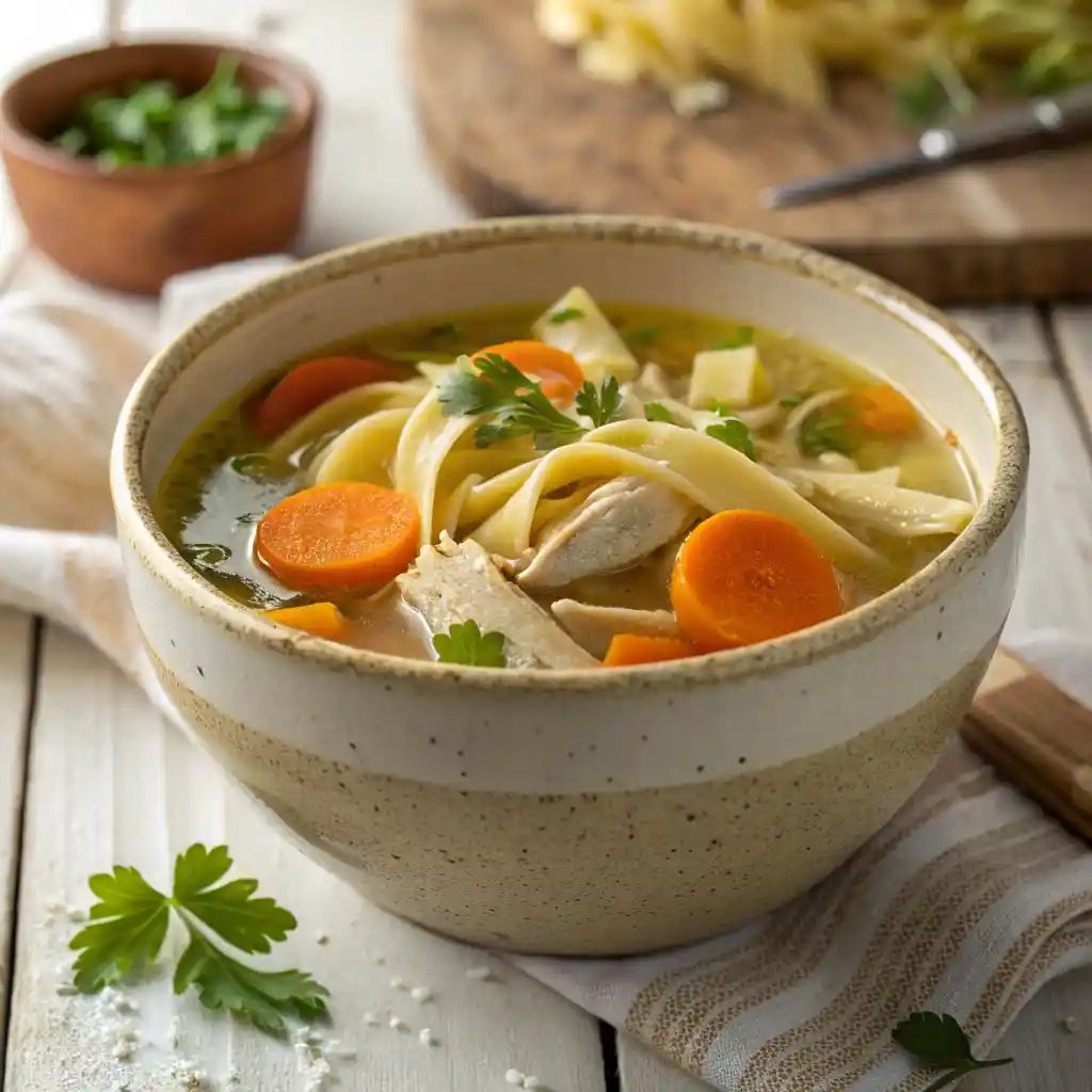 Turkey Noodle Soup with Homemade Broth 3 Turkey Noodle Soup