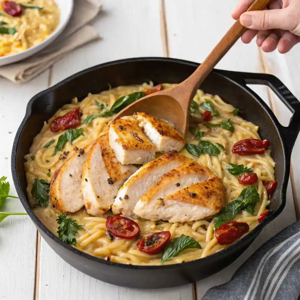 Tuscan Chicken Orzo