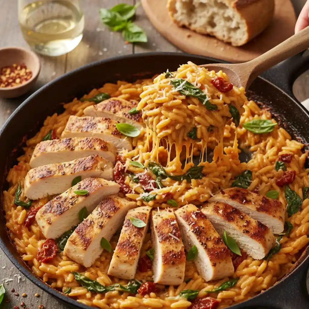 Tuscan Chicken Orzo
