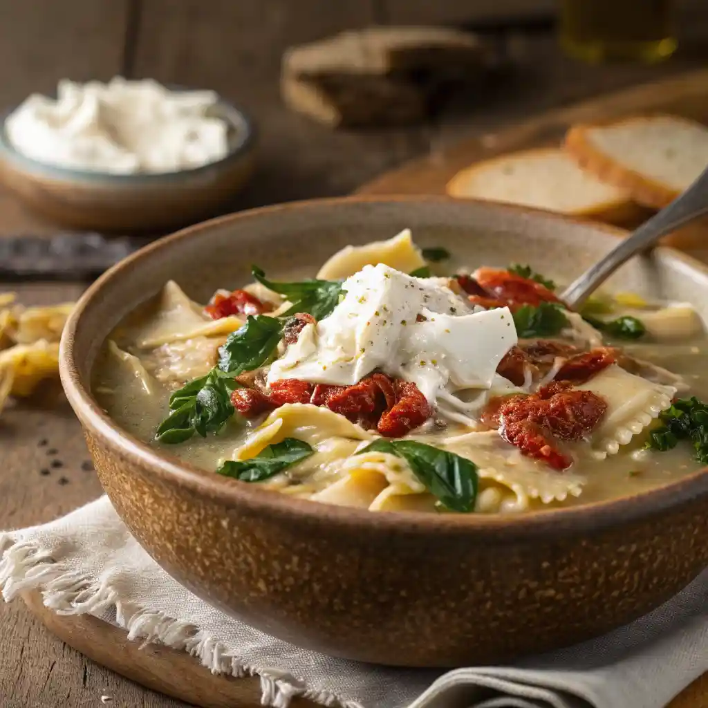 Amazing White Chicken Lasagna Soup (Ready In 30 Minutes) 3 White Chicken Lasagna Soup