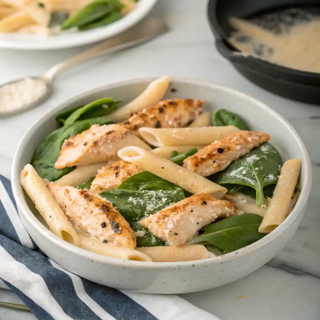 Chicken Spinach Pasta