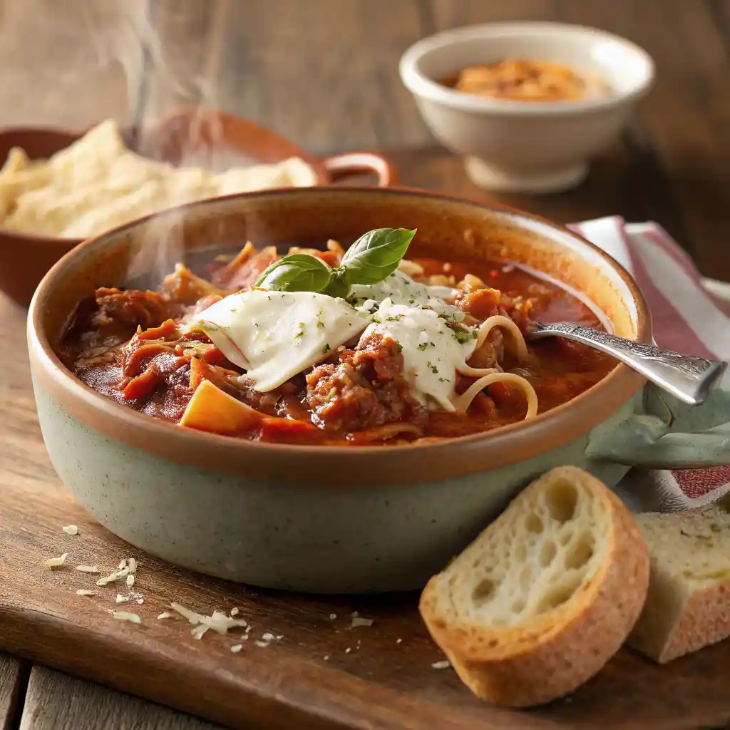 Easy Slow Cooker Lasagna Soup 3 Slow Cooker Lasagna Soup