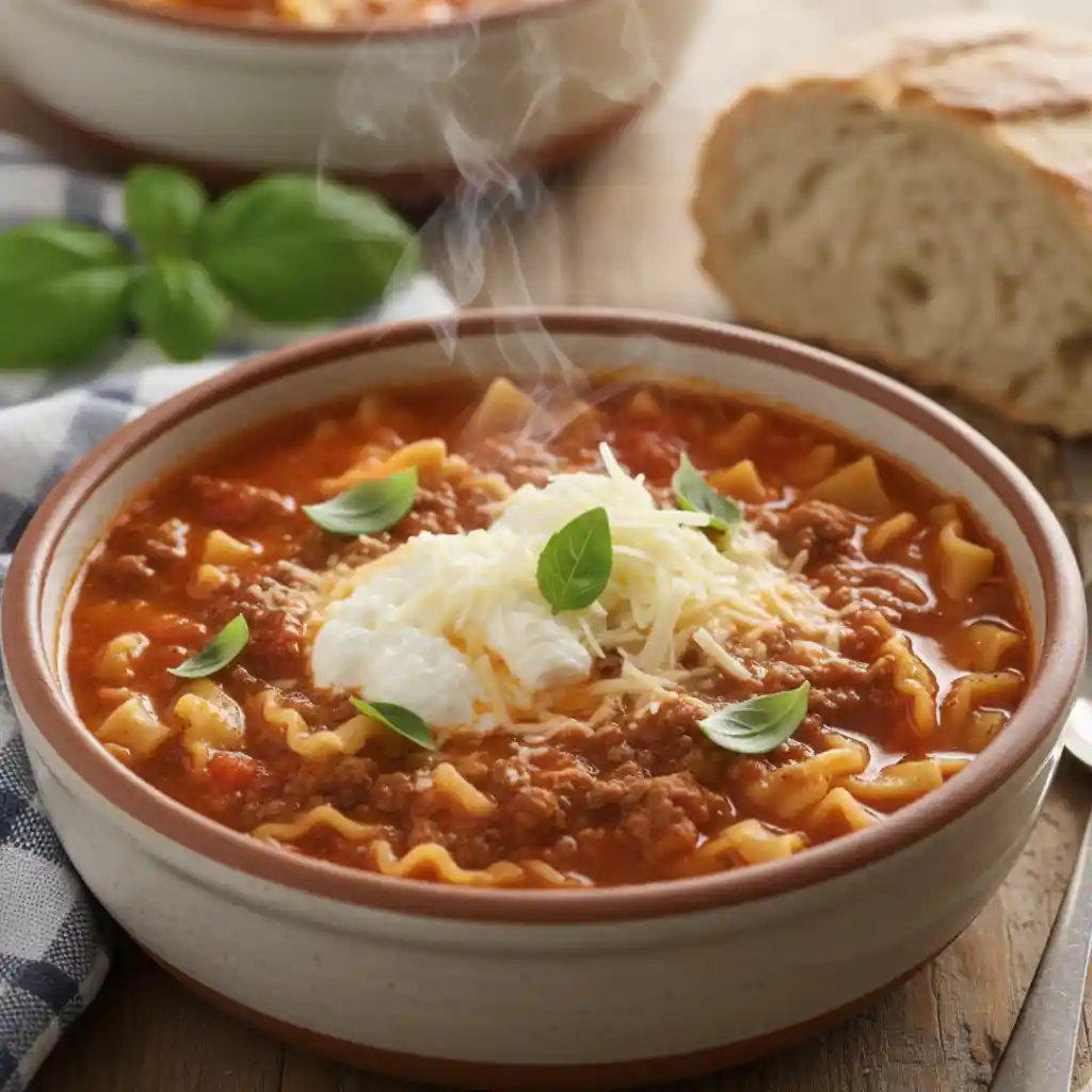 Easy Slow Cooker Lasagna Soup 1 Slow Cooker Lasagna Soup
