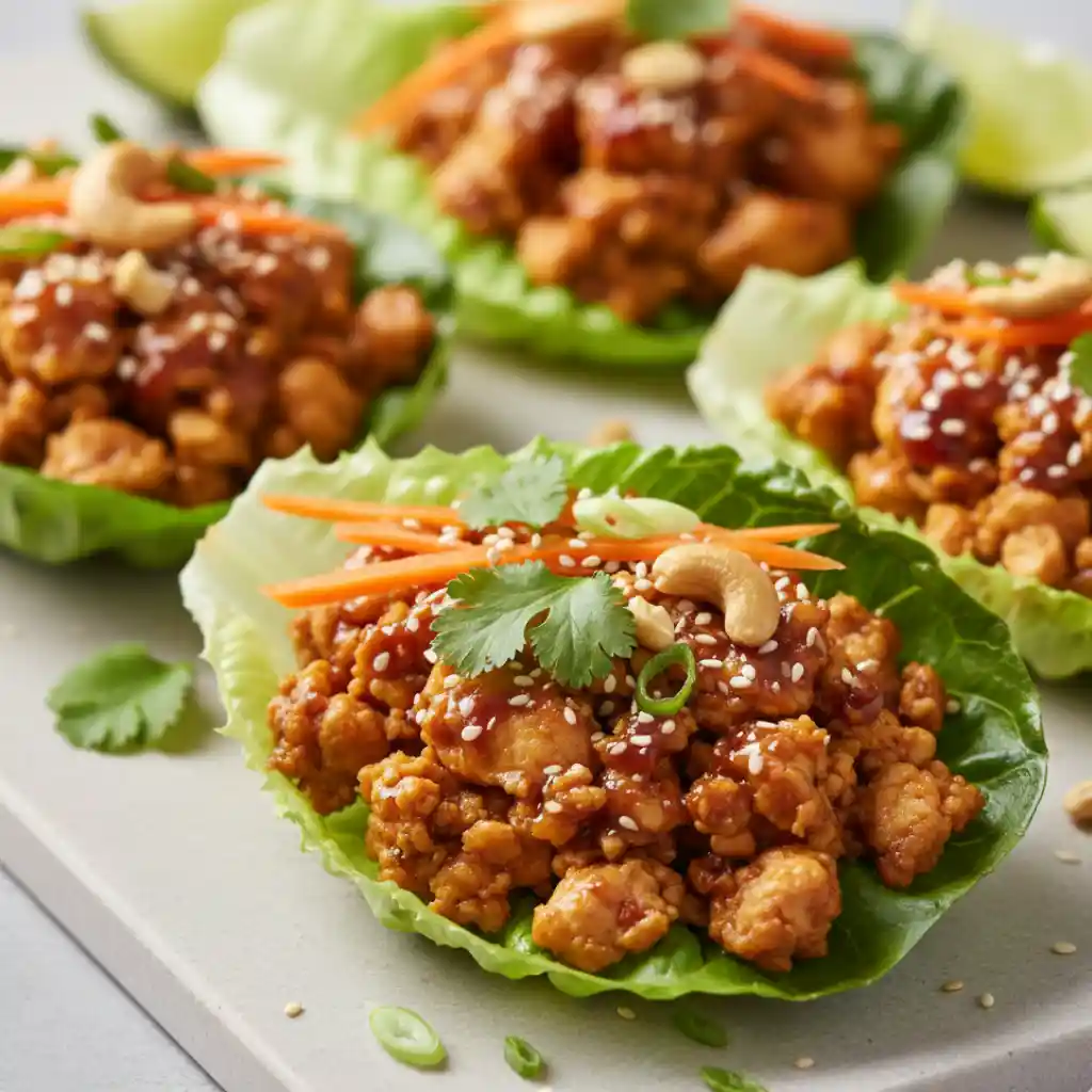 Quick & Authentic Thai Chicken Lettuce Wraps 1 Thai Chicken Lettuce Wraps