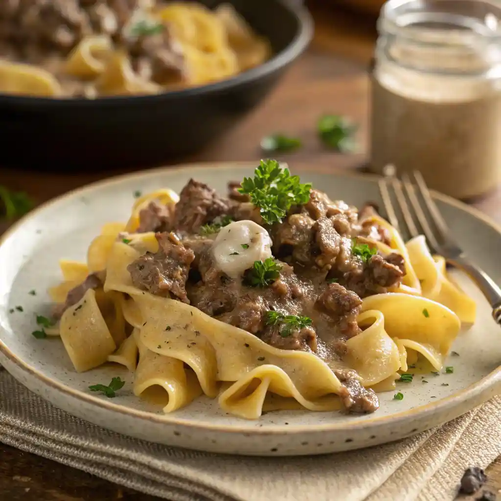 Hamburger Stroganoff Recipe 4 Hamburger Stroganoff