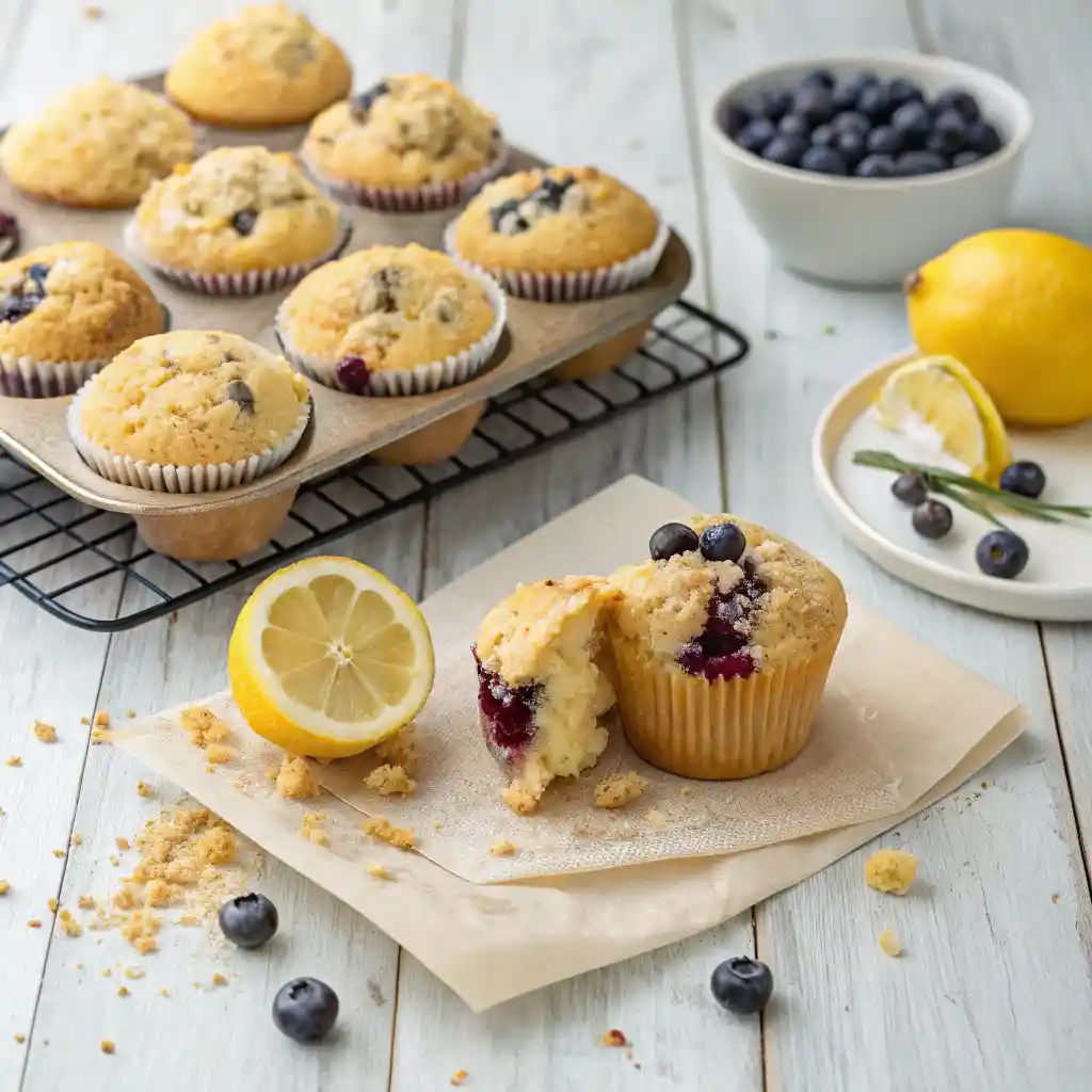 Lemon Blueberry Muffins 3 Lemon Blueberry Muffins