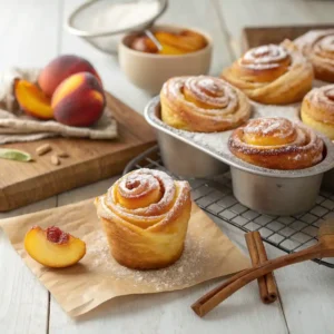 Peach Pie Cruffins